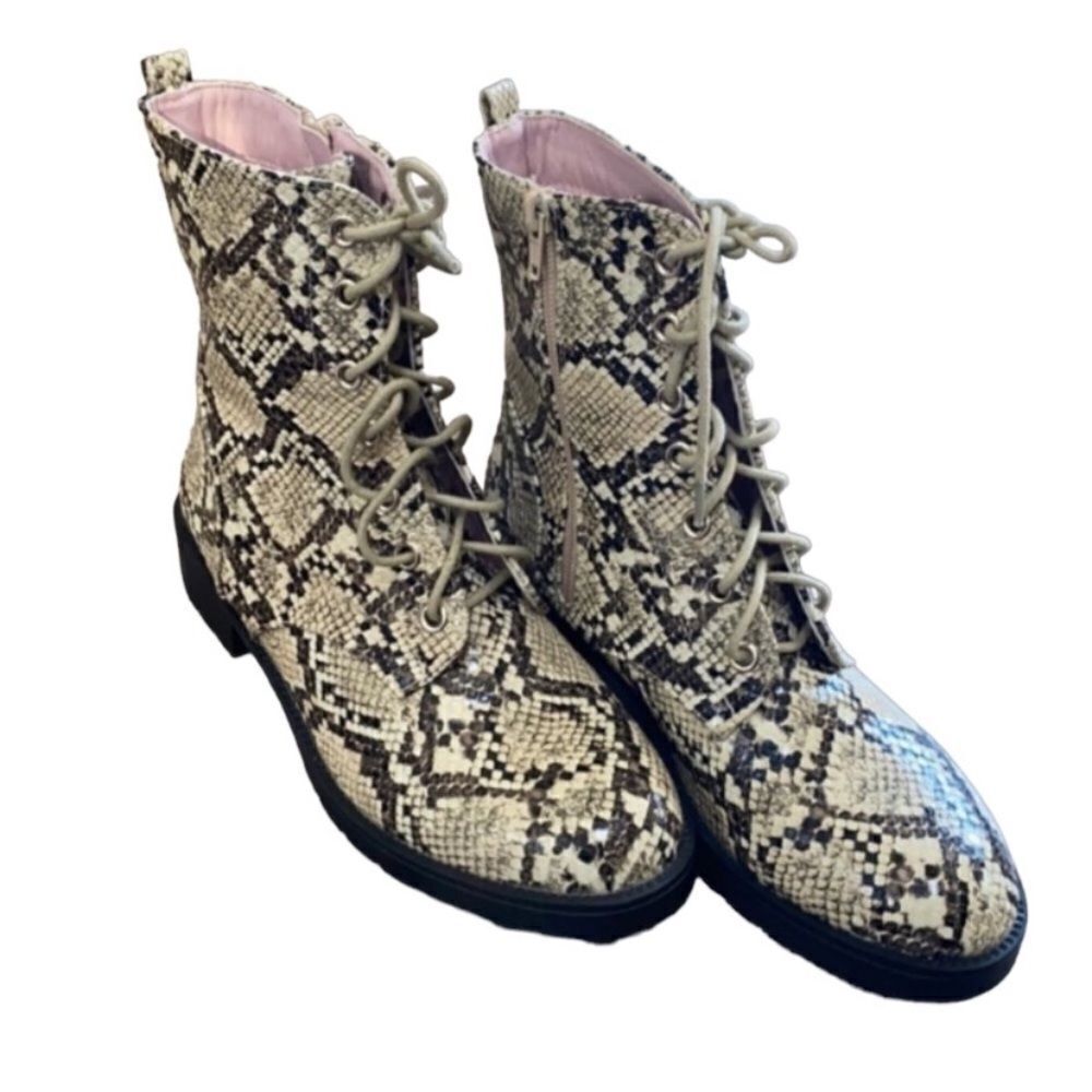 NEW Coconuts by Matisse Manmade Snakeskin Print Boots